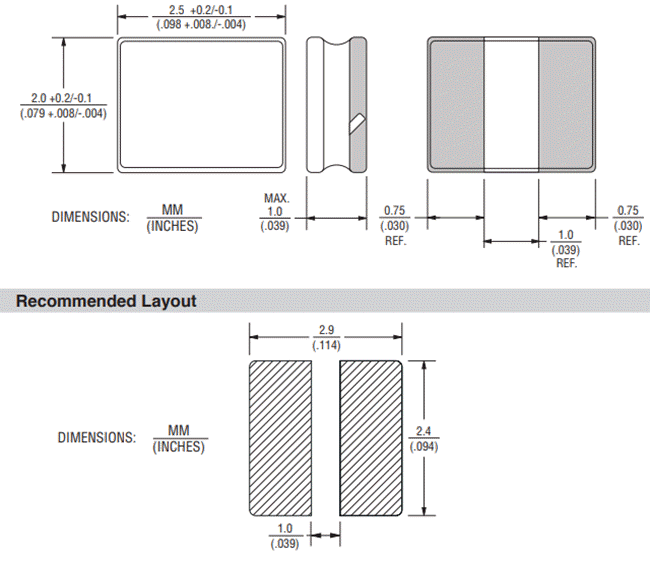 Bourns SRN2510F Semi-Shielded Power Inductors